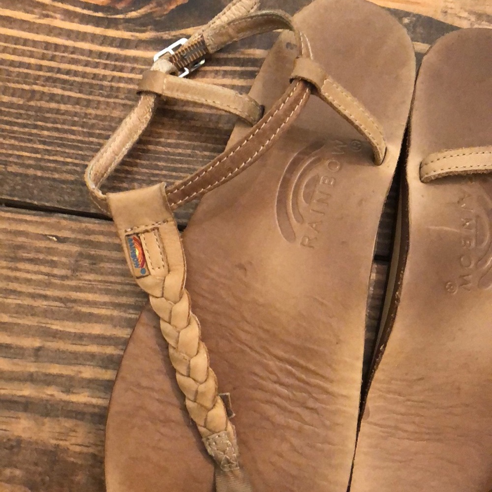 SOLD 🌈 Rainbow T-Street Braided T-Strap Sandal 🌈 - Picture 3 of 4